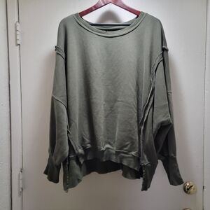We The Free Oversized Olive Green Camden Sweater